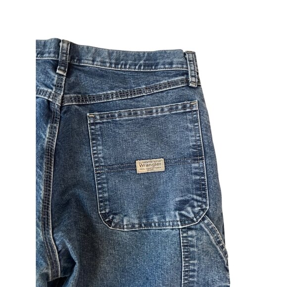 Wrangler Carpenter Jeans Men's Size 32x32 Relaxed Fit Blue Denim Pants - Picture 4 of 6